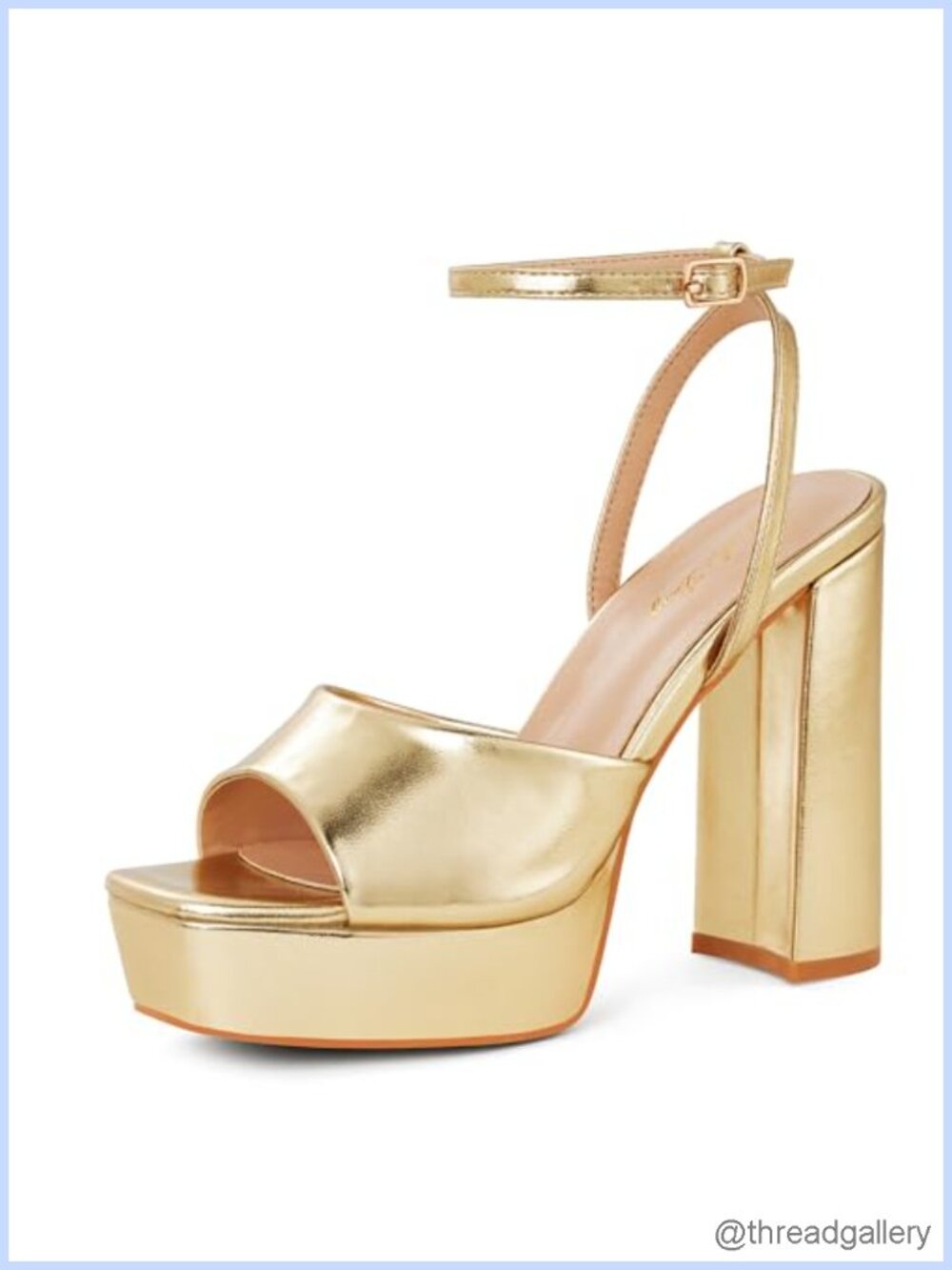 Platform Chunky Heeled Sandals Open Toe Ankle Strap Dress Shoes